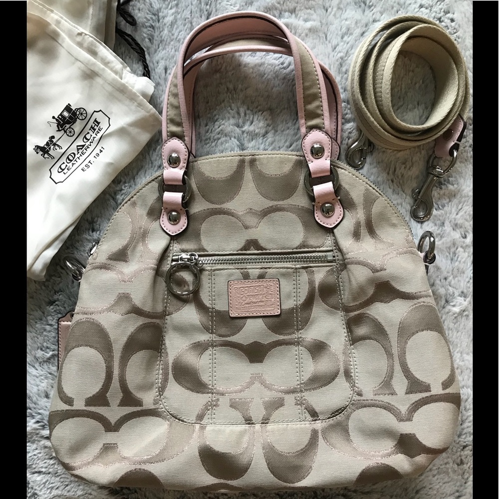 💗Signature C COACH Poppy handbag w/ opt crossbody